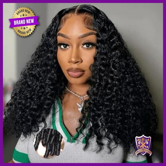 13x4 HD Lace Front Wig 20 Inch Human Hair Glueless Pre Plucked Curly main image 6